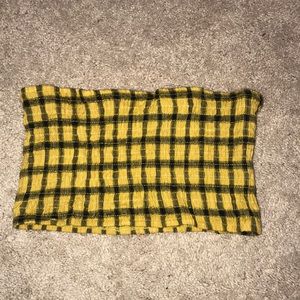 Yellow plaid bandeau